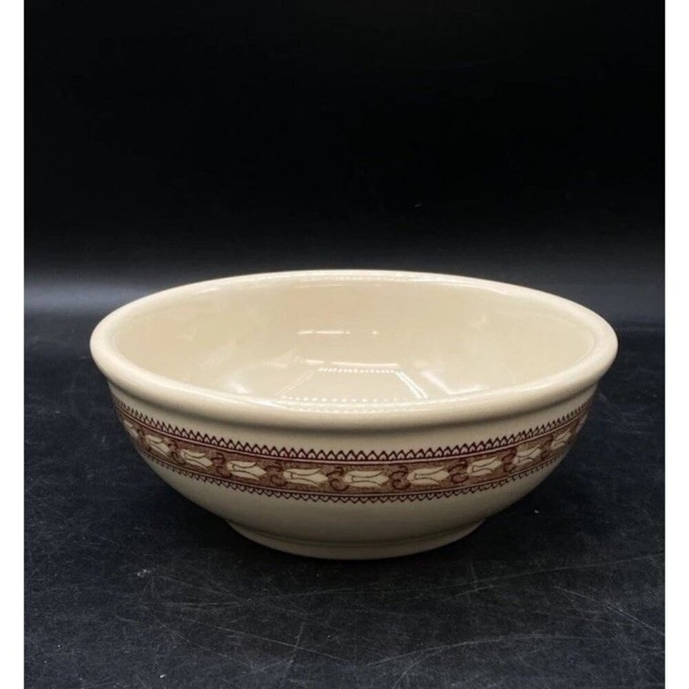 Chesterfield Pattern Mayer China Restaurant Ware Soup Cereal Bowl Tan